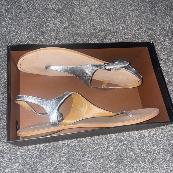 Metallic Leather Coach Sandals (NWT) - Size 11 - Picture 3 of 5
